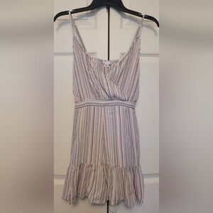 American Eagle Womens Stripes Romper Jumpsuit, Green, Size Medium